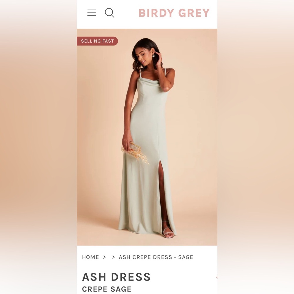 Birdy Grey Sage Crepe “Ash” Dress
